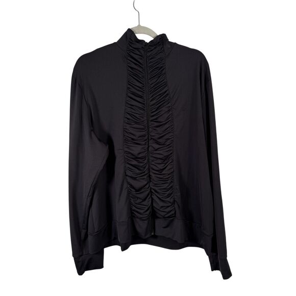 Fredericks of Hollywood Grey Full Zip Ruched Jacket Womens Plus Size 3XL - Picture 1 of 5